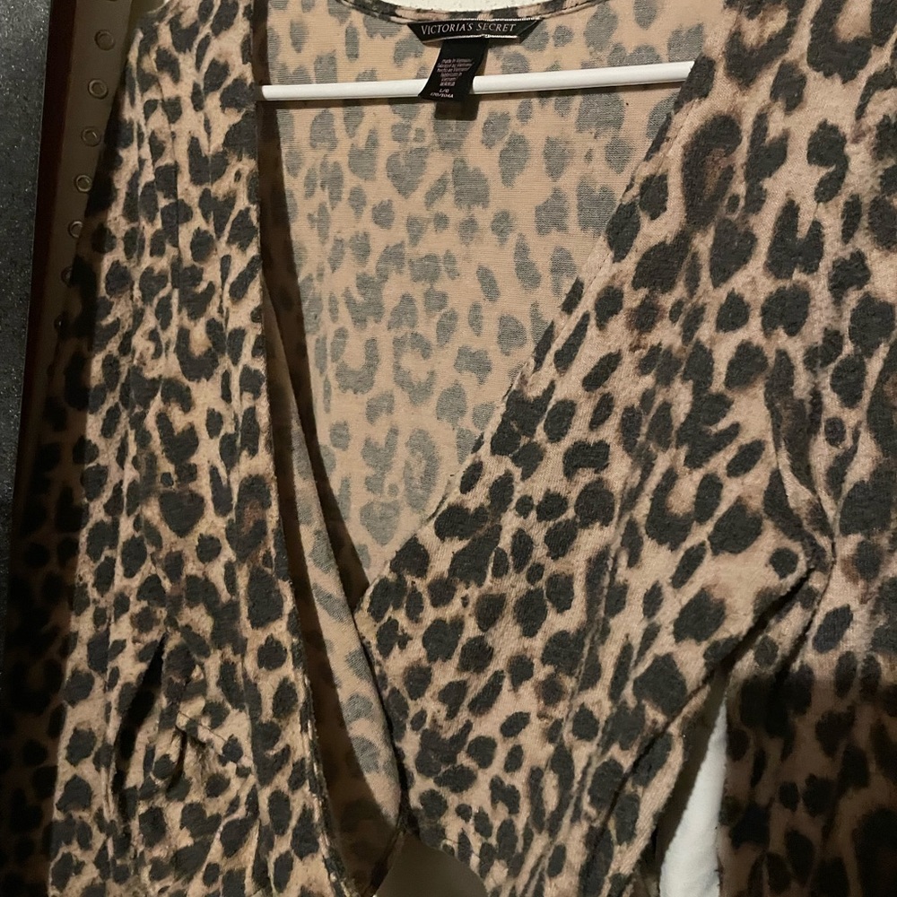 Victoria secret cheetah print cross crop top
